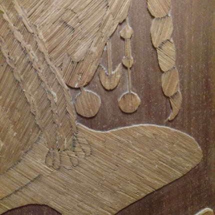 Mid Century FOLK ART sculpture matchstick African and/or Prison Art Nice Detail - Estate Fresh Austin