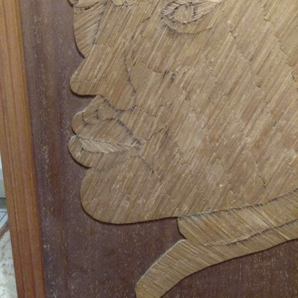 Mid Century FOLK ART sculpture matchstick African and/or Prison Art Nice Detail - Estate Fresh Austin