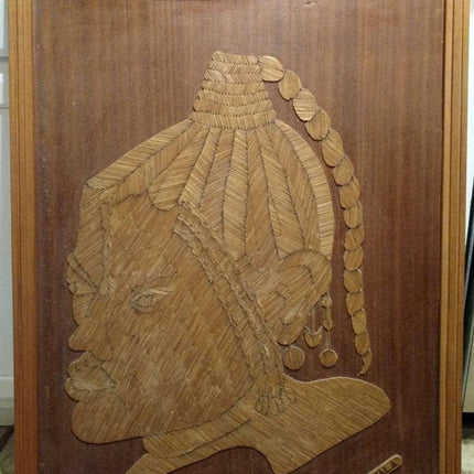 Mid Century FOLK ART sculpture matchstick African and/or Prison Art Nice Detail - Estate Fresh Austin