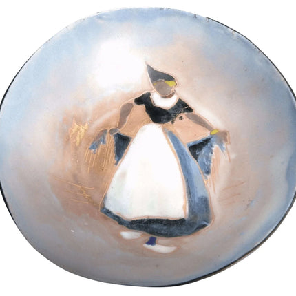 Mid Century French Enamel Abstract Trinket Dish - Estate Fresh Austin
