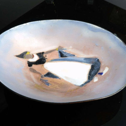 Mid Century French Enamel Abstract Trinket Dish - Estate Fresh Austin