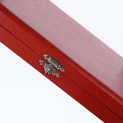 Mid Century Frigast Gilt Sterling Guilloche enamel demitasse/sugar spoon set - Estate Fresh Austin