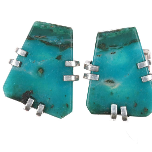 Mid Century Gem Silica sterling modernist cufflinks - Estate Fresh Austin