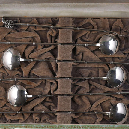 Mid Century Japanese 950 silver cocktail stirring spoon set - Estate Fresh Austin