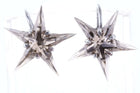 Mid Century Japanese Sterling Crystal Star screw back earrings - Estate Fresh Austin