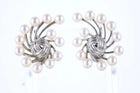 Mid century Mikimoto Pearl/silver screw back earrings - Estate Fresh Austin