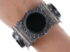 Mid Century Modernist Los Ballesteros Sterling and Onyx bracelet - Estate Fresh Austin