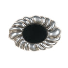 Mid Century Modernist Los Ballesteros Sterling and Onyx pin - Estate Fresh Austin