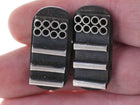Mid Century Modernist sterling and wood cufflinks - Estate Fresh Austin