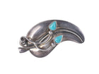 Miguel Martinez Rancho Alegre Sterling silver turquoise Chile pin - Estate Fresh Austin