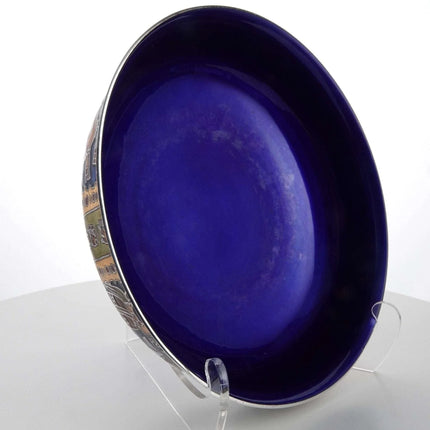 Miguel Pineda Mexican Champleve Enamel Aztec Decorated Centerpiece bowl - Estate Fresh Austin