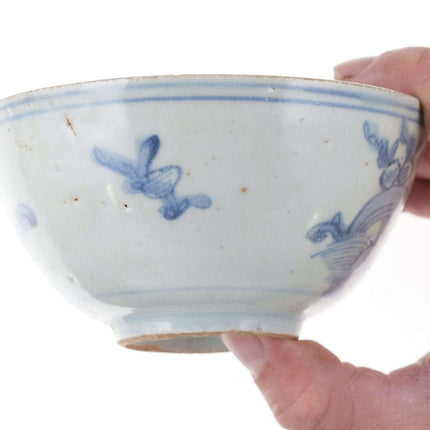 Ming Wanli Chinese Blue underglaze Dragon bowl - Estate Fresh Austin