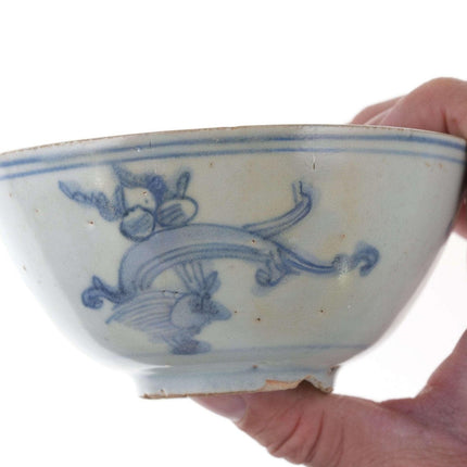 Ming Wanli Chinese Blue underglaze Dragon bowl - Estate Fresh Austin