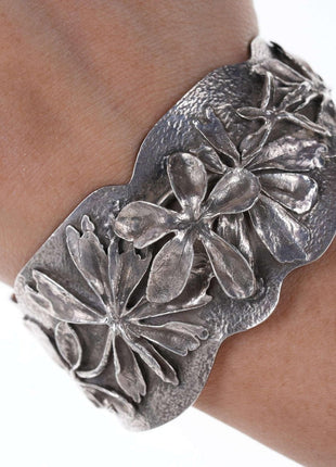 Modern Handmade Sterling silver bracelet by Texas Artisan Lee Carrell - Estate Fresh Austin