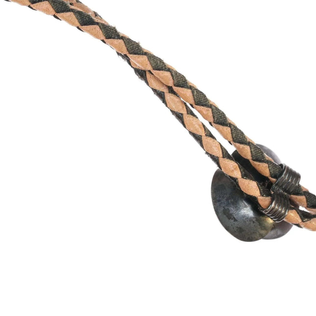 Modernist Sterling agate bolo tie - Estate Fresh Austin