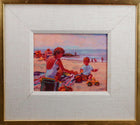 Monique Sakellarios Impressionist New Hampshire Beach Oil on Board - Estate Fresh Austin