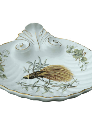 Mottahedeh Greater Bird of Paradise Coimbra Portuga Shell Shaped Dish - Estate Fresh Austin