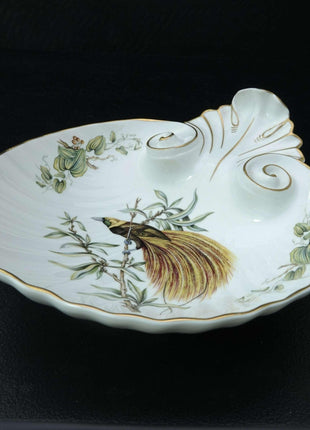 Mottahedeh Greater Bird of Paradise Coimbra Portuga Shell Shaped Dish - Estate Fresh Austin