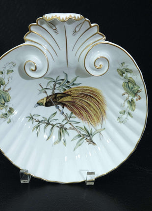 Mottahedeh Greater Bird of Paradise Coimbra Portuga Shell Shaped Dish - Estate Fresh Austin