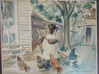 Myrtle Lillian Stedman (1908-2007) 1931 Houston Texas Watercolor of Southern wom - Estate Fresh Austin