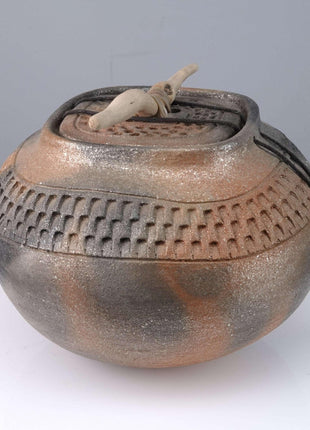 Native American Pottery Micaceous Clay Jar with Lid - Estate Fresh Austin