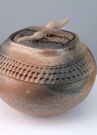 Native American Pottery Micaceous Clay Jar with Lid - Estate Fresh Austin