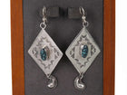 Native American Stamped sterling and turquoise earrings - Estate Fresh Austin