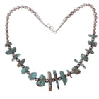 Native American Sterling and raw turquoise necklace - Estate Fresh Austin