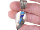 Native American Sterling Multi-Stone Channel inlay pendant e - Estate Fresh Austin