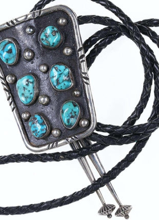 Native American Sterling/Turquoise bolo tie - Estate Fresh Austin