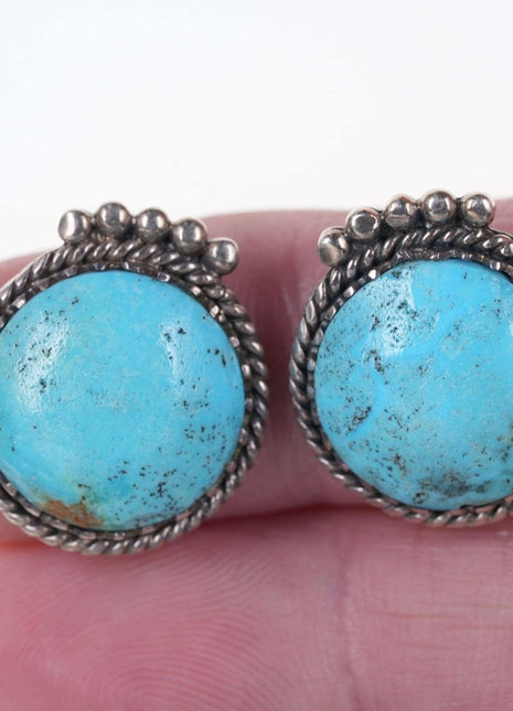 Native American Sterling/turquoise stud earrings - Estate Fresh Austin