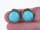 Native American Sterling/turquoise stud earrings - Estate Fresh Austin