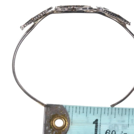 Native American Sterling/turquoise/Coral Chip inlay butterfly cuff bracelet - Estate Fresh Austin