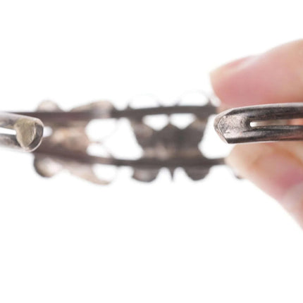 Native American Sterling/turquoise/Coral Chip inlay butterfly cuff bracelet - Estate Fresh Austin