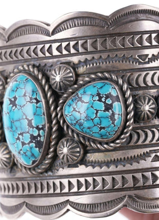 Navajo #8 Turquoise Silver Bracelet by Ronnie Willie - Estate Fresh Austin