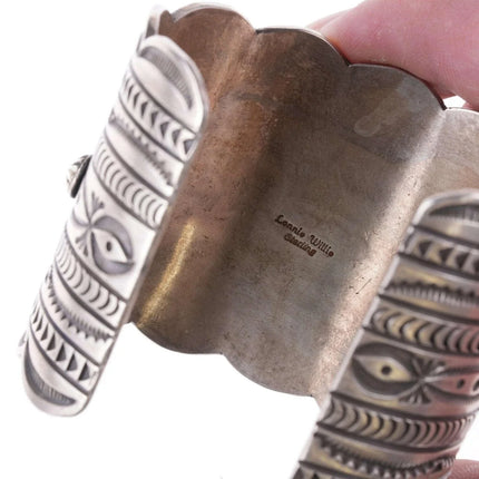 7" Navajo #8 Turquoise Silver Bracelet by Ronnie Willie - Estate Fresh Austin