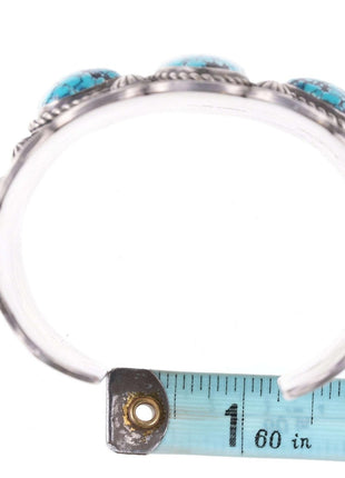 Navajo #8 Turquoise Silver Bracelet by Ronnie Willie - Estate Fresh Austin