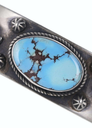 Navajo Golden Hills turquoise sterling cuff bracelet - Estate Fresh Austin