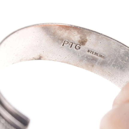 Navajo Phillip Guerro Heavy sterling cuff bracelet - Estate Fresh Austin