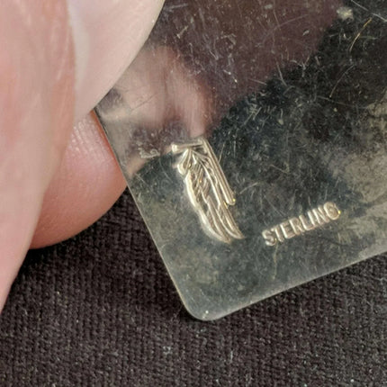 Navajo Ray Tracey Knifewing modernist Sterling Inlaid Earrings - Estate Fresh Austin