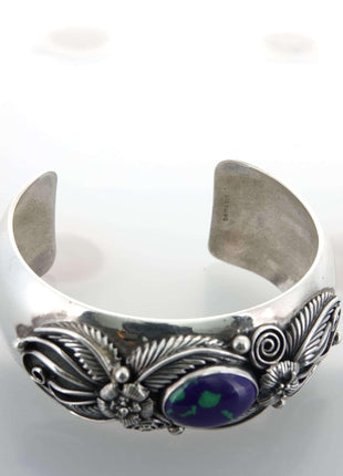 Navajo Sterling Cuff Bracelet Squash blossom Design - Estate Fresh Austin