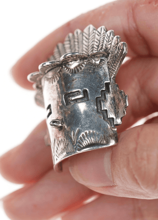 Navajo Sterling Kachina Head pendant for Golden Eagle Trading Company - Estate Fresh Austin