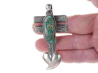 Navajo sterling Tufa Cast High Grade Royston turquoise pendant - Estate Fresh Austin