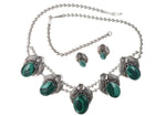 Navajo Sterling/Malachite necklace and earrings set - Estate Fresh Austin