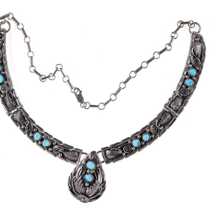 Navajo Sterling/Turquoise necklace - Estate Fresh Austin