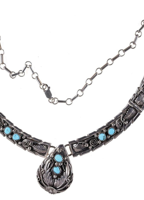 Navajo Sterling/Turquoise necklace - Estate Fresh Austin