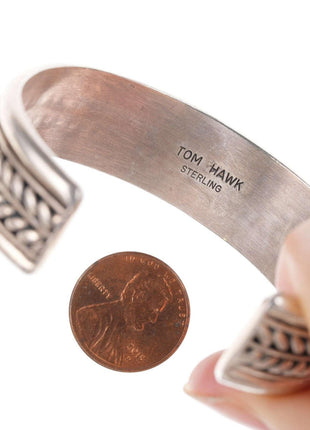 Navajo Tom Hawk Sterling Cuff bracelet - Estate Fresh Austin