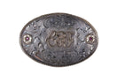 Nelson Silvia 10K/Sterling Houston Texas hand engraved belt buckle - Estate Fresh Austin