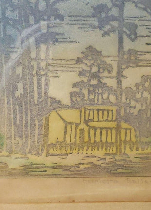 Newcomb College Henrietta Davidson Bailey "Pines in Louisiana" 1920's Arts and C - Estate Fresh Austin