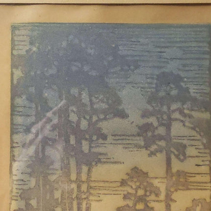 Newcomb College Henrietta Davidson Bailey "Pines in Louisiana" 1920's Arts and C - Estate Fresh Austin